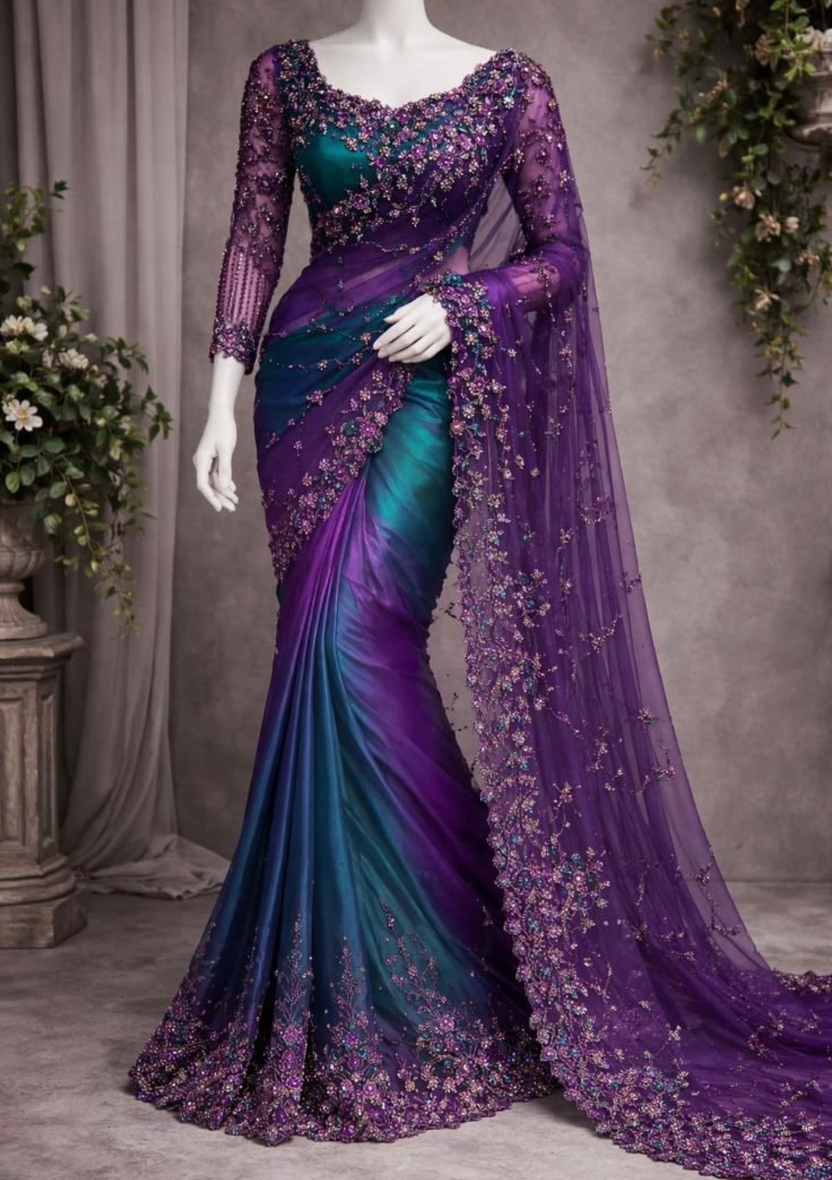 Peacock ombre dazz
