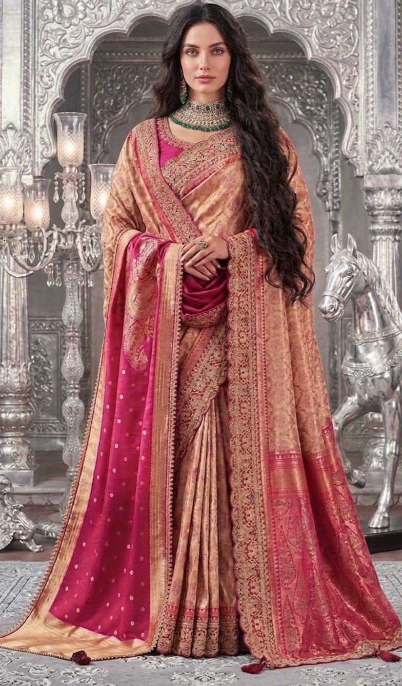 Royal princess shawl saree