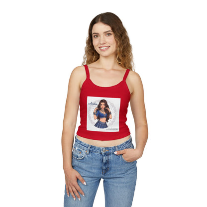 Avalon Dance Girl Crop Tank Top — Cute Belly-Button Spaghetti Strap Tee