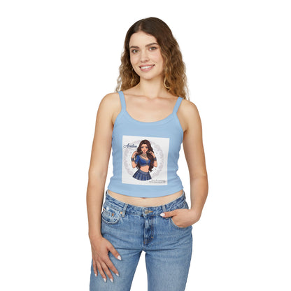 Avalon Dance Girl Crop Tank Top — Cute Belly-Button Spaghetti Strap Tee