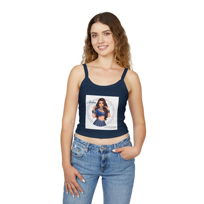 Avalon Dance Girl Crop Tank Top — Cute Belly-Button Spaghetti Strap Tee