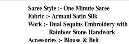 Silver queen Dazzle  1 minute saree