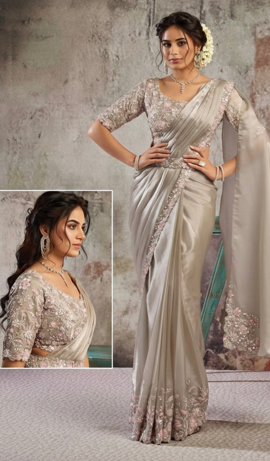 Silver queen Dazzle  1 minute saree