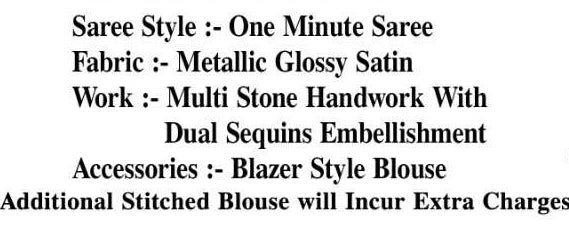 Blazer Dazz one minute saree