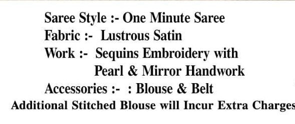 Blue Dazzle 1 minute saree