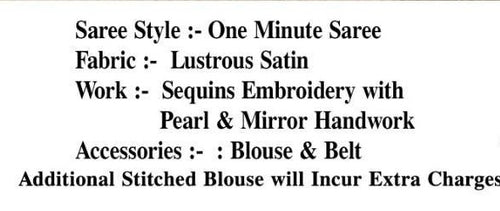 Blue Dazzle 1 minute saree