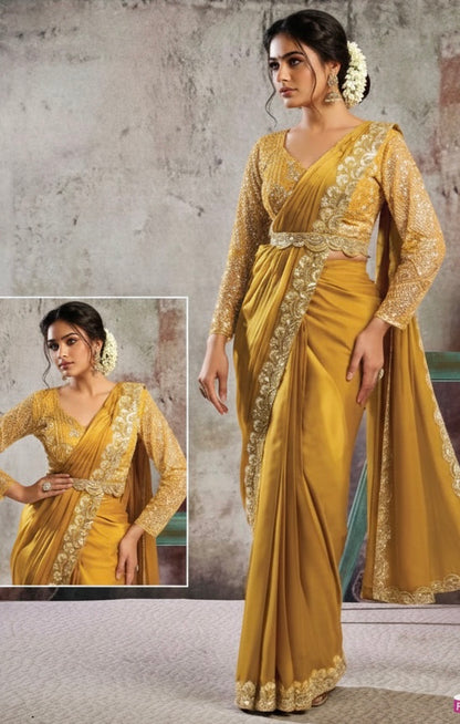 Mustard Queen Dazz one minute saree